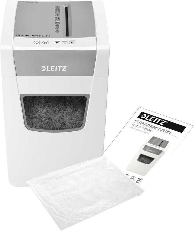 Leitz Aktenvernichter, DIN P-4, Partikelschnitt 4 × 28 mm, 12 Blatt, 23 l, A4