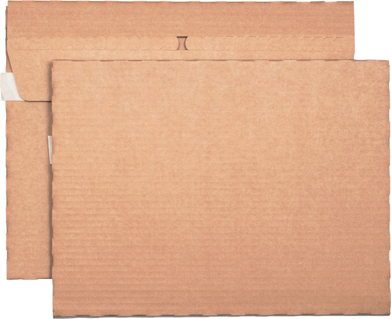 Karton-Versandtasche – 460 × 330 × 12 mm, selbstklebend, mit Aufreissperforation, braun