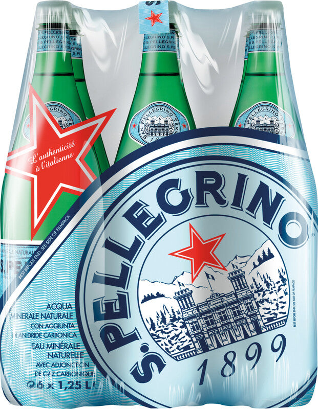 S.Pellegrino Mineralwasser prickelnd – 1,25 l