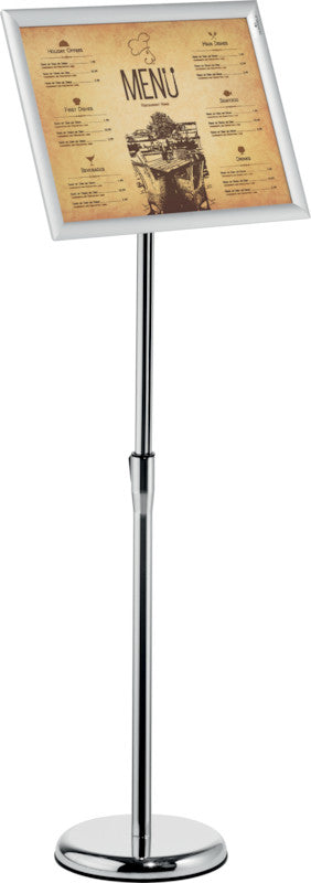 Durable Infoständer – für A3 Hoch-/Querformat, silber, Metall, 250 × 250 × 1290 mm