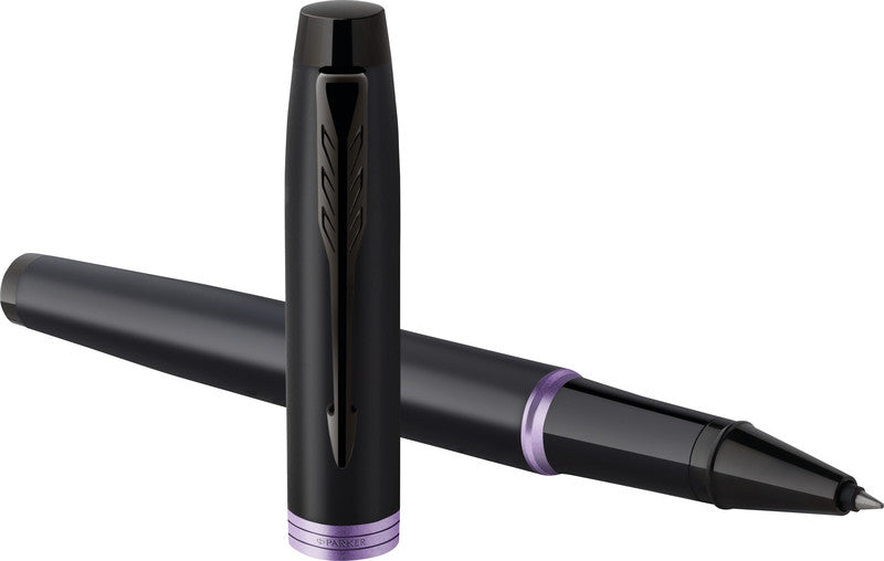 Parker IM Professionals Vibrant Rings – Tintenroller, mit Kappe, 0,5 mm, Schwarz