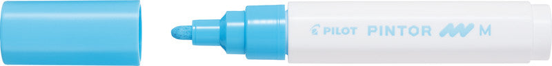 Pilot Pigment-Marker Pintor – Rundspitze 1,5-2,2 mm – Pastellblau – Für dunkle Oberflächen geeignet