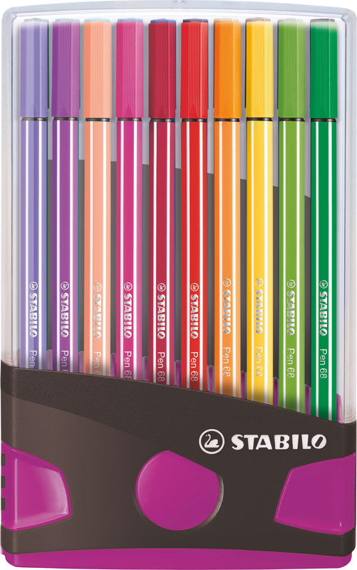 STABILO Filzstifte Pen 68 Colorparade, Strichbreite 1 mm, 20 Farben