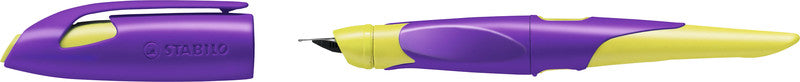 STABILO EASYbirdy – Federspitze M – für Rechtshänder – gelb/violett, blau – Patronen