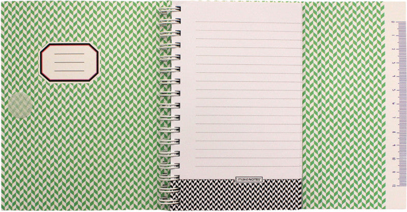 Makenotes Notizbuch A6, liniert, Spiralbindung, 160 Seiten, 100 g/m² – mehrfarbig