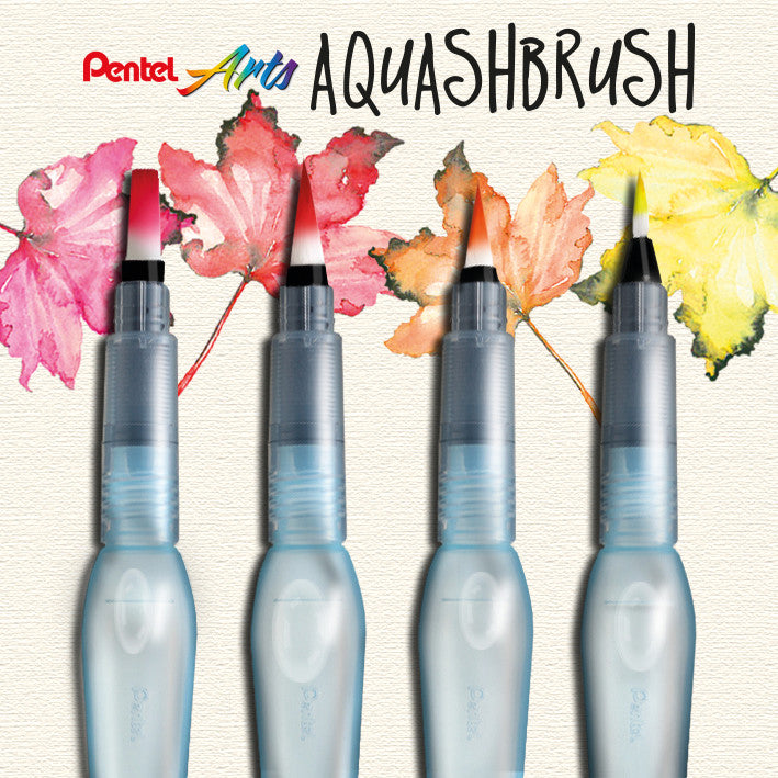 Pentel Wassertankpinsel – Blau, Kunststoff, Länge 155 mm, 1er-Pack, Nylonspitze, Füllmenge 10 ml