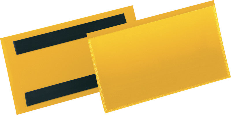 Durable Magnetclip – 150 × 67 mm, gelb, wiederablösbar, magnetisch, 50er-Pack