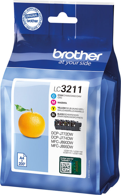 Brother Tintenpatronen-Multipack CMYK, 4er-Pack – für Tintenstrahldrucker/Multifunktionsgeräte