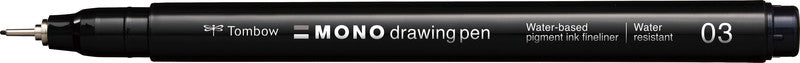 Tombow Mono Drawing Pen Fineliner – schwarz – wasserfest