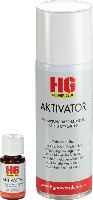 HG Klebstoffe HG Power Glue Aushärtungsbeschleuniger – Pinselapplikator, transparent, 15 ml, für HG Power Glue