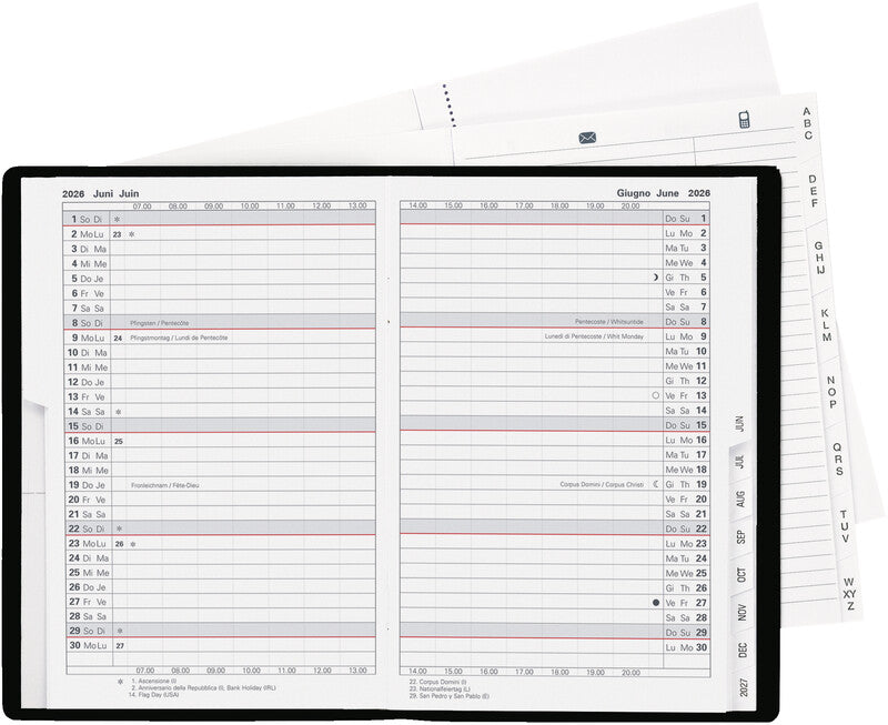 Biella Planer Istanbul Agenda – 1 Monat/2 Seiten, geheftet, 10,6 × 15,3 cm, 15 Monate Okt–Dez, 2026, FSC