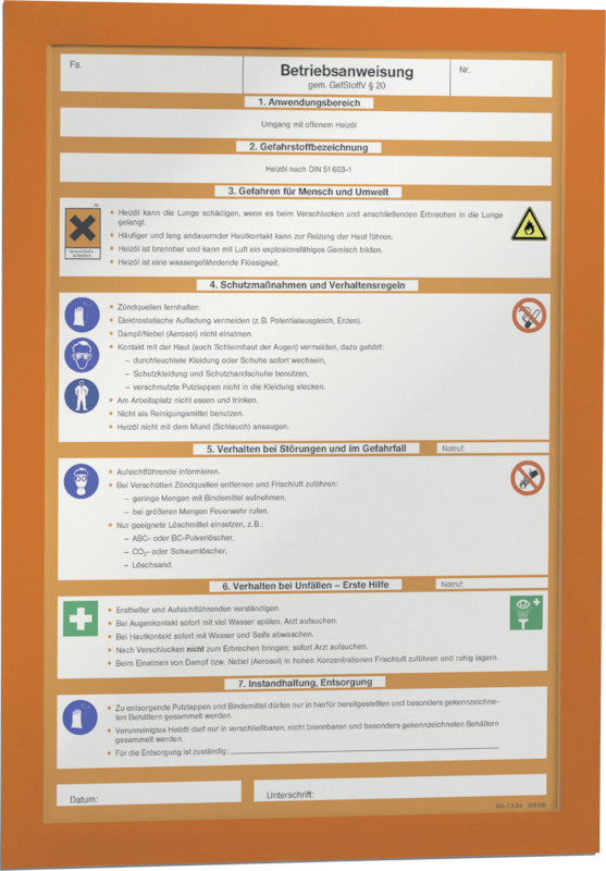 Durable Magnetrahmen – A4 – Orange – 2er-Pack