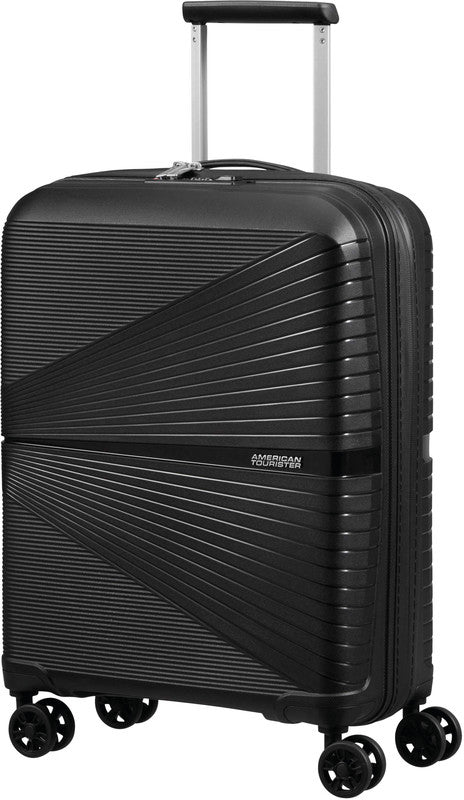 American Tourister Handgepäck-Trolley – Hartschale, 4 Doppelrollen, mit TSA, Onyx Schwarz, 40 × 50 × 20 cm
