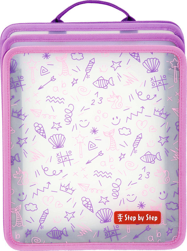 Step by Step Heftbox, für A4, Kunststoff, pink
