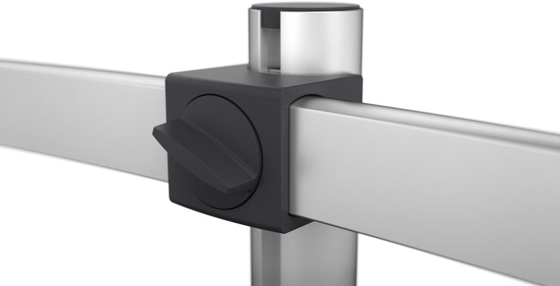 Durable Monitorhalterung, 2 Monitore, Tischdurchführung, bis 27", VESA 75 × 75/100 × 100 mm, 8 kg, silber