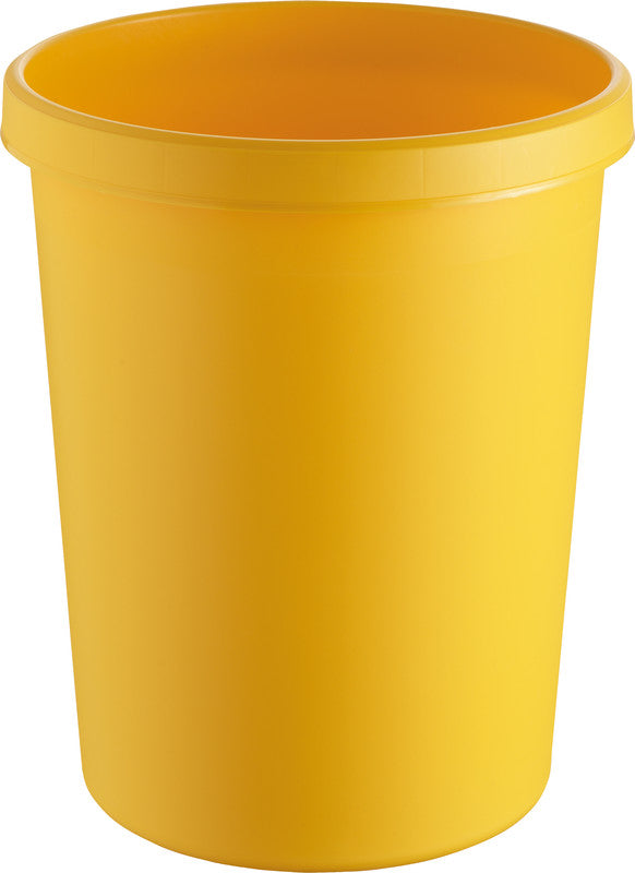 Helit Papierkorb – 45 l – Kunststoff, Gelb – Ø 390 × H 480 mm