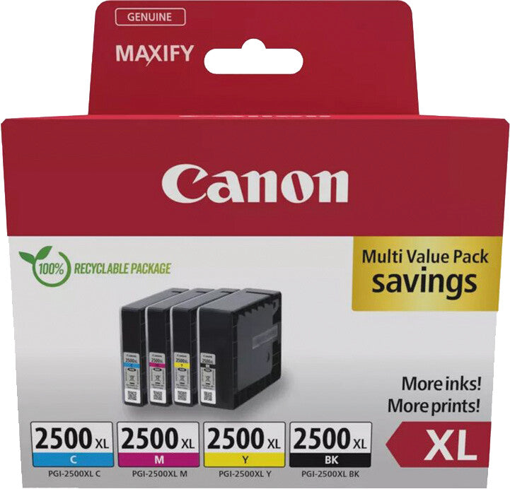 Canon Tintenpatronen-Multipack PGI-2500XL, CMYK, 4er-Pack