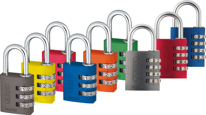 ABUS 4-stelliges Zahlenschloss – 42 × 18 × 77 mm, Rot