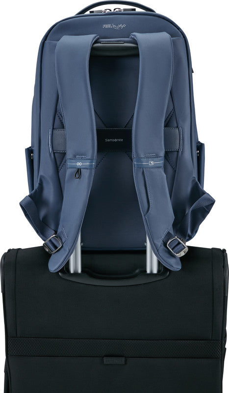 Samsonite Workationist Notebook-Rucksack – 14 l, wasserabweisend, USB-Port, recyceltes PET (rPET), blau