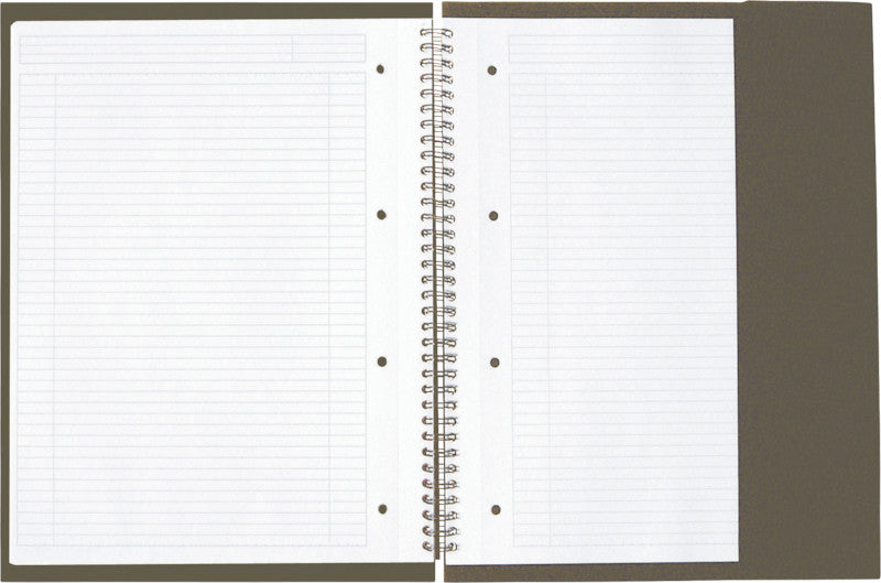 Oxford Collegeblock, 240 × 310 mm, kariert (5 mm), Spiralbindung, 80 Blatt – grau, für SCRIBZEE-App