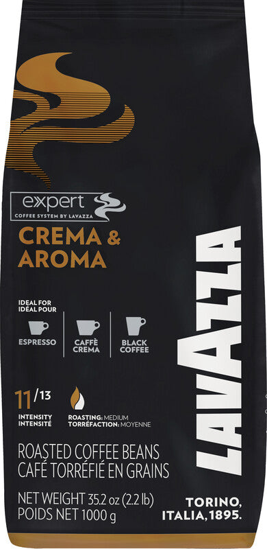 Lavazza Bohnenkaffee Crema & Aroma – 1 kg – Arabica/Robusta – Röstgrad mittel – Intensität 11