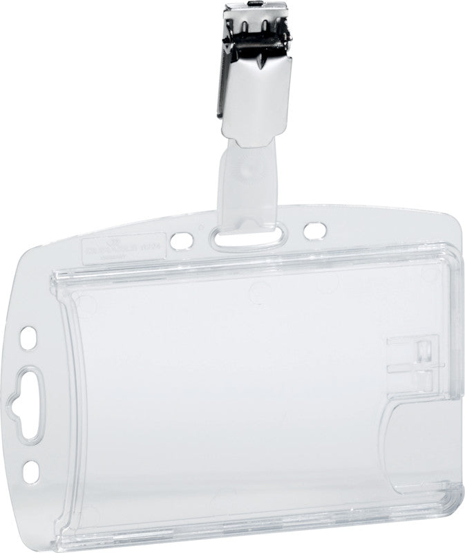 Durable Magnetclip – 87 × 54 mm, transparent, für 2 Betriebsausweise, 25er-Pack