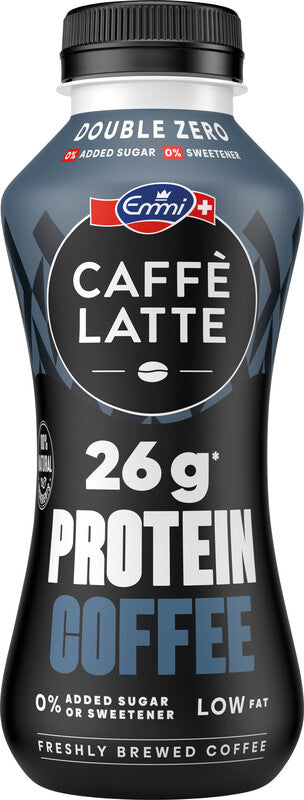 Emmi caffe latte Kaffeegetränk UHT Double Zero – 26 g Protein – laktosefrei – kein Zuckerzusatz – 0,33 l
