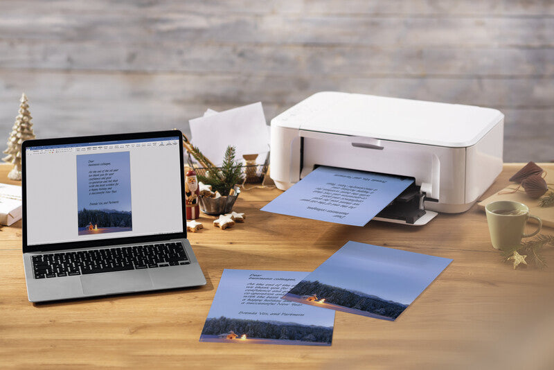 Sigel Motivpapier – A4, 90 g/m², mehrfarbig, Motiv: Christmas Chapel – für Inkjet/Laser/Kopierer – 100 Blatt