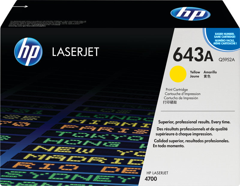 HP Toner 643A – Gelb, 10000 Seiten