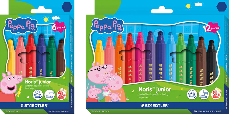 Staedtler Filzstifte, Strichbreite 2,5 mm, auswaschbar, 6 Farben