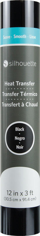 Silhouette Glattes Aufbügelfolie – Schwarz – 30,5 × 90 cm – für Silhouette Schneideplotter