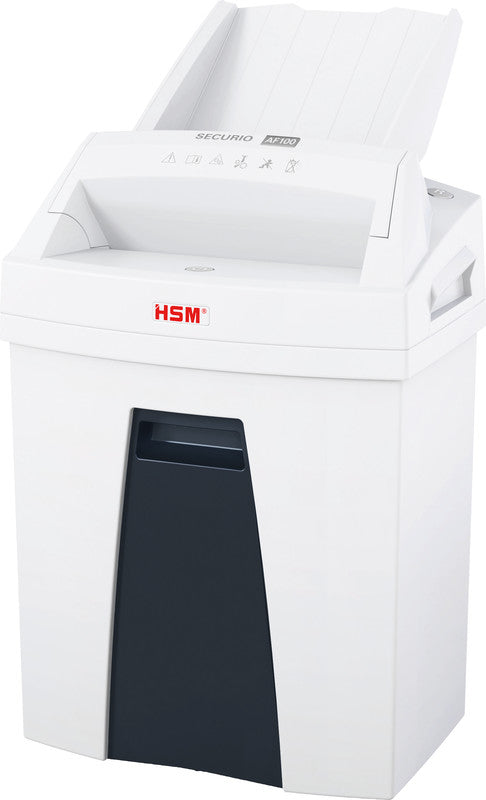 HSM Securio AF100 – Aktenvernichter mit Autofeed 100 Blatt, DIN P-4, Partikelschnitt 4 × 25 mm, 7 Blatt, 25 l