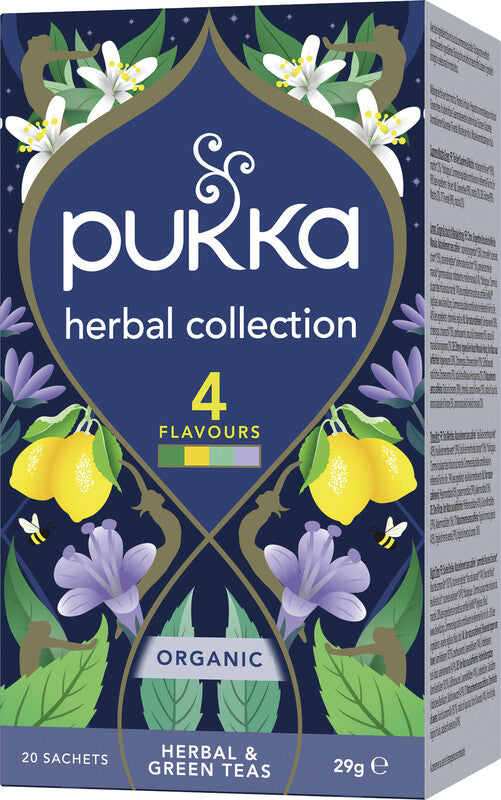 Pukka Herbal Collection – Teebeutel, Bio-Kräutertee – 20 Beutel, 4 Sorten