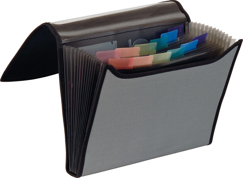 Dufco Sammelmappe für A4, Nylon, Schwarz, mit Gummizug
