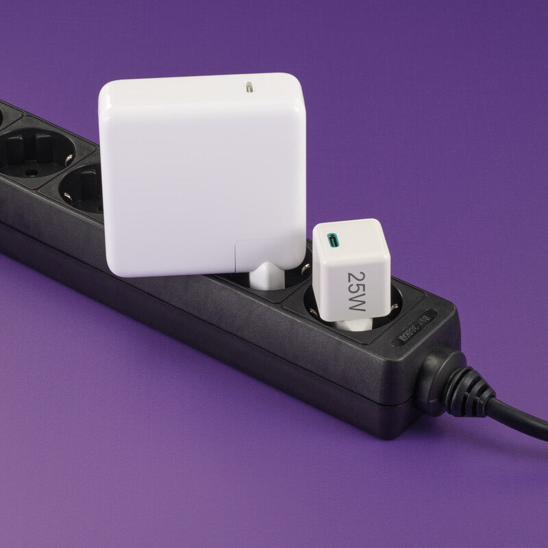 Hama 00201981 USB-Ladegerät 25 W – USB-C×1 – PD 3.0, QC 3.0, EU-Stecker (Typ C) – Weiss