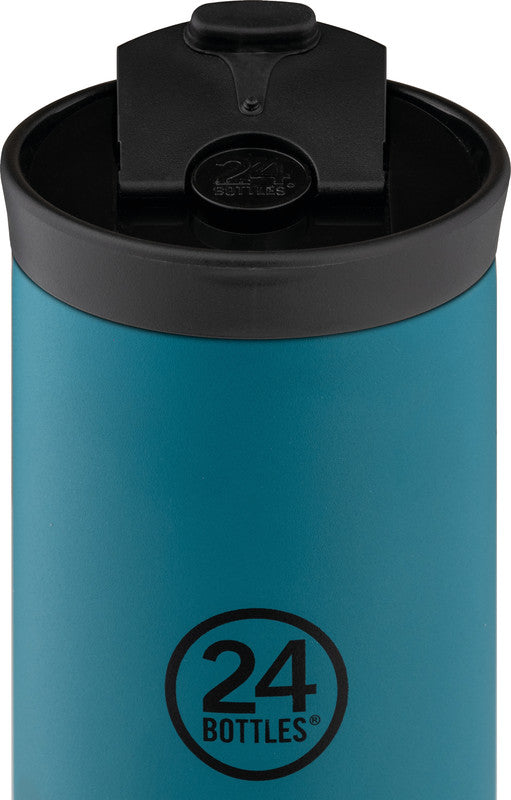 24Bottles Thermobecher Travel Tumbler – 3,5 dl – Edelstahl, isoliert, Sip&Go-Deckel – Atlantic Bay