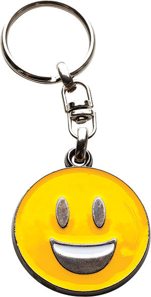 Silca Schlüsselanhänger – Stahl, 40 × 100 mm, assortiert, Motiv "Happy", 1 Stk.