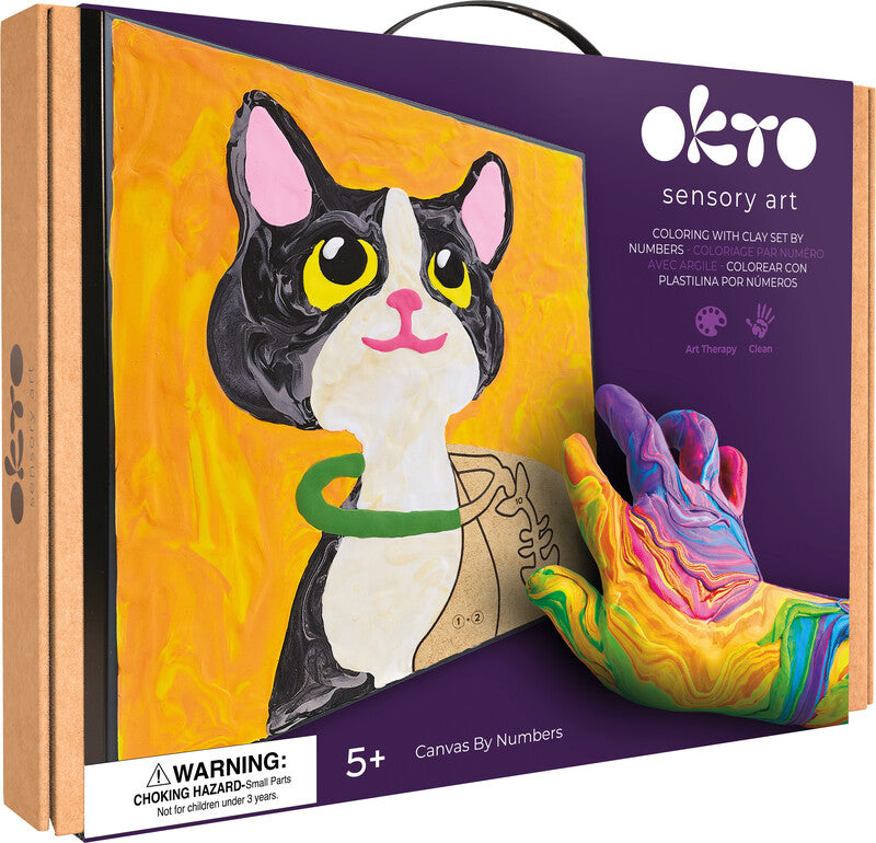 Okto Sensory Art – Modelliermasse-Set Malen nach Zahlen – ab 5 Jahren – 14 Modelliermassen – 290 × 290 mm