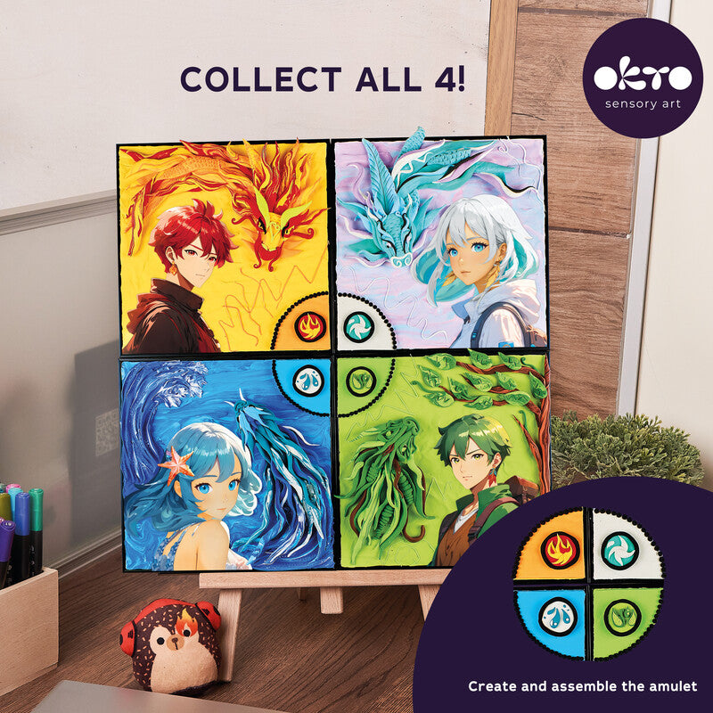 Okto Sensory Art – Modelliermasse-Set 3D Painting Manga – ab 10 Jahren – 290 × 290 mm
