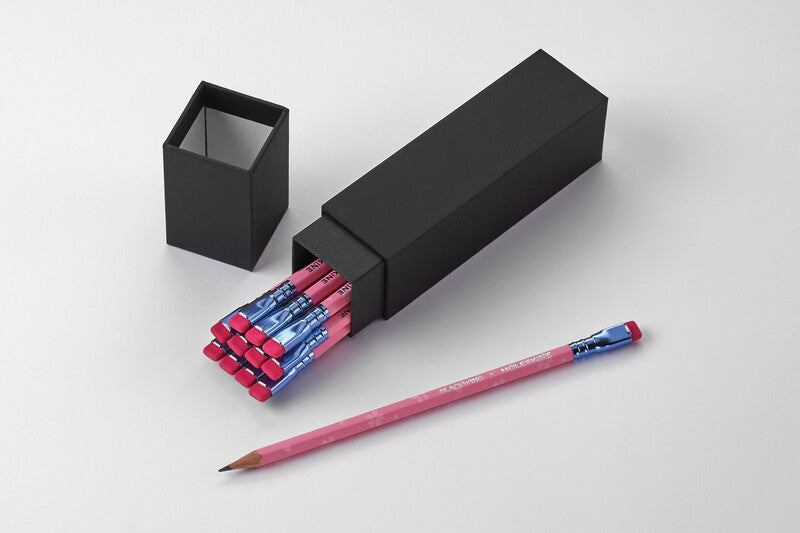 Moleskine Bleistift mit Radierer, Rosa – 12er-Set