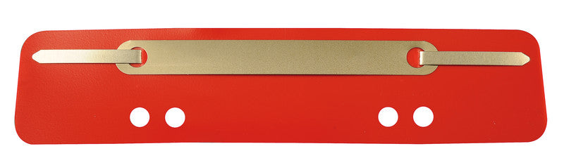 Heftverschlüsse – 150 × 34 mm – Kunststoff – Rot – Metallteile – 25 Stk.