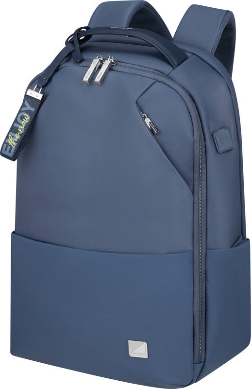 Samsonite Workationist Notebook-Rucksack – 14 l, wasserabweisend, USB-Port, recyceltes PET (rPET), blau