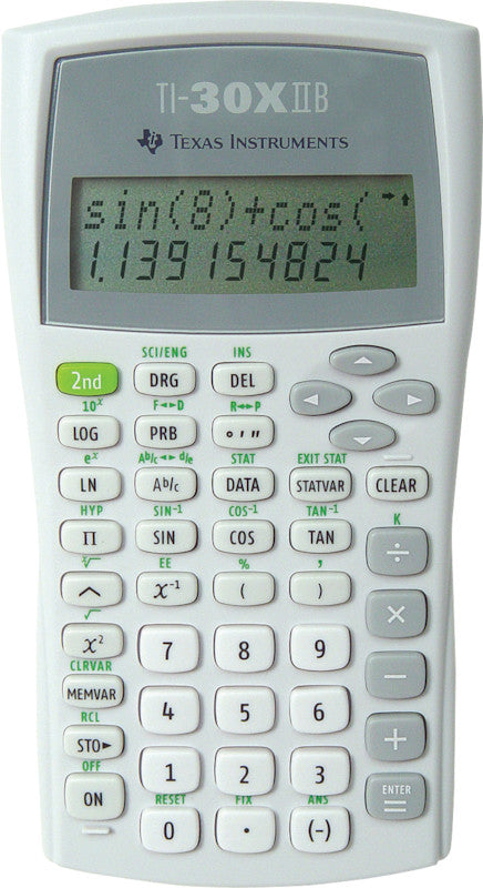 Texas Instruments Taschenrechner TI-30X II – 11-stellig, LCD, Batterie, weiss, 82×156×21 mm