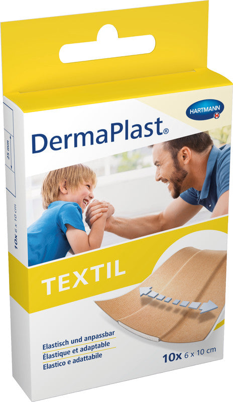 DermaPlast Pflaster – hypoallergen, zuschneidbar – braun – 60 × 100 mm – 10 Stk.