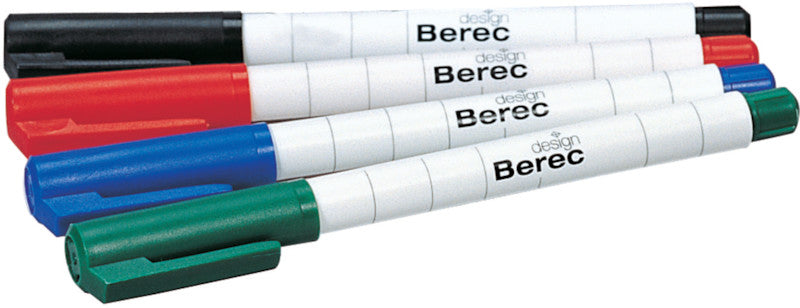 BEREC Board-Marker – schwarz, blau, grün, rot – 4er-Set