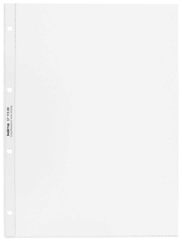 Kolma Sichtmappe A4 – 100 Hüllen, transparent, Kunststoff, glänzend, 100 µm
