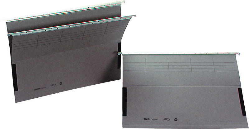 Biella Hängeordner für A4 – Karton, Grau, 320 × 250 mm, mit Vordruck