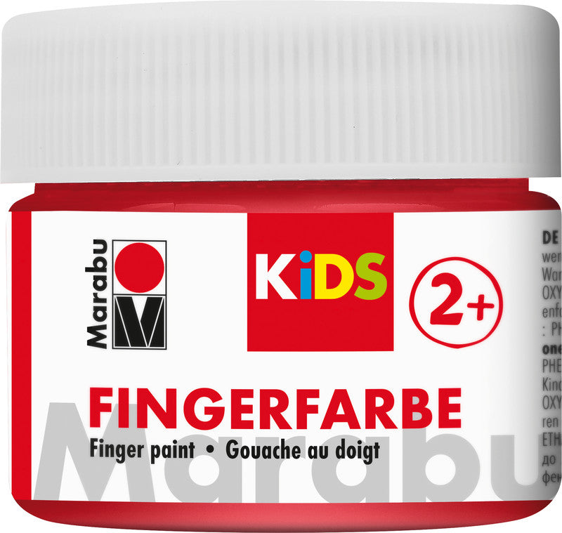 Marabu Fingerfarben – Set – 4 Farben, 4 × 100 ml, für Papier & Karton, Glas & Holz