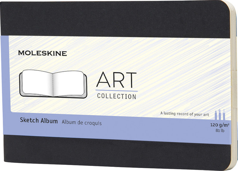 Moleskine Skizzenbuch, 9 × 14 cm, 120 g/m², 72 Seiten, schwarz, säurefrei