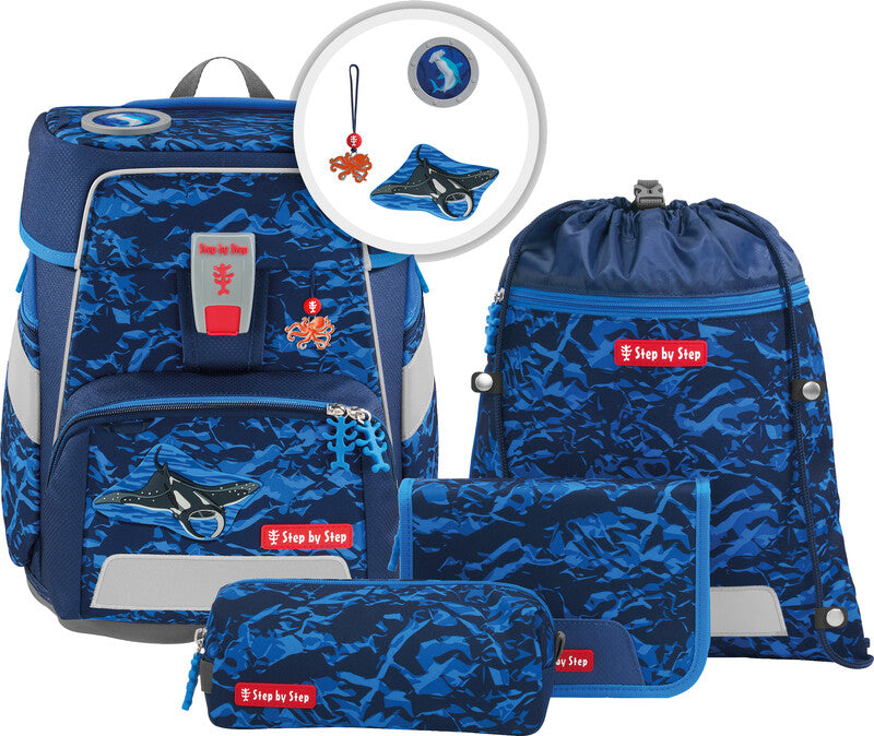 Step by Step Schulrucksack-Set SPACE – 5-teilig – Manta Rio – recycelte Materialien
